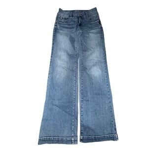 Silver Jeans Co Suki Trouser Womens 27 Blue High Rise Wide Leg Denim